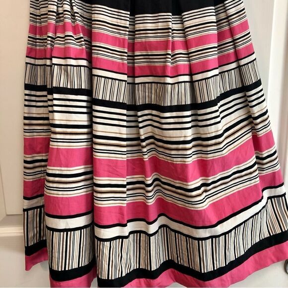 London Times One Strap Off The Shoulder Pink, Black, and White Dress Size 4 - Picture 4 of 11